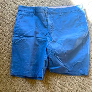 Mens khaki blue shorts.